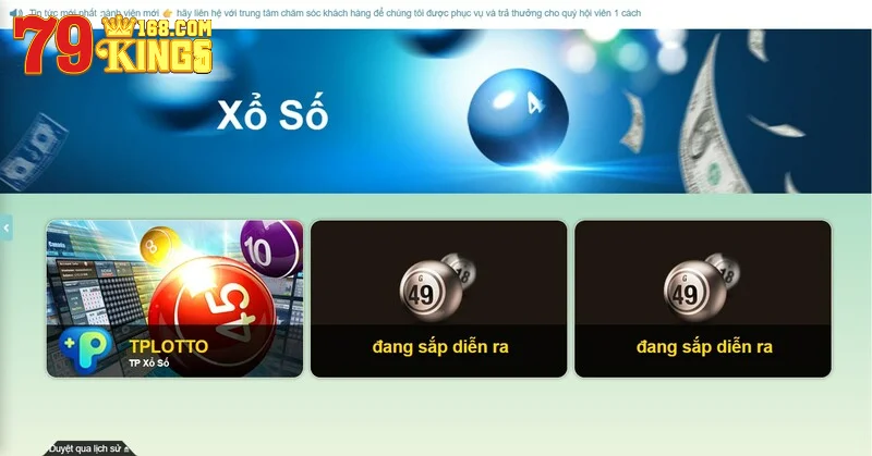 Giới thiệu sảnh Xổ số 79king