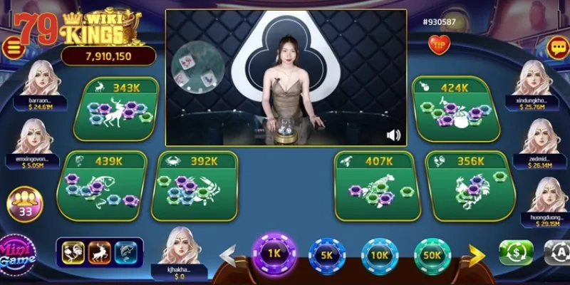 Giao diện cùng dealer chuyên nghiệp