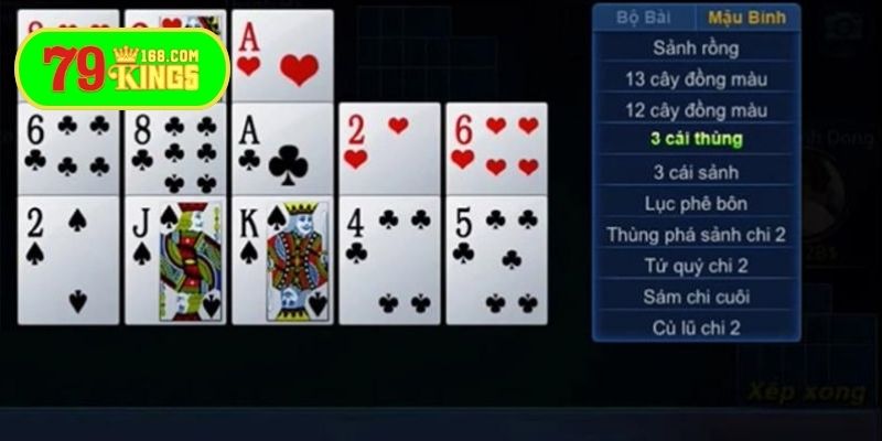 Cách chơi Mậu binh dễ hiểu - Đánh 3 phé bắn bài